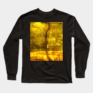 Digital collage, special processing. Tree, bright, fire. Long Sleeve T-Shirt